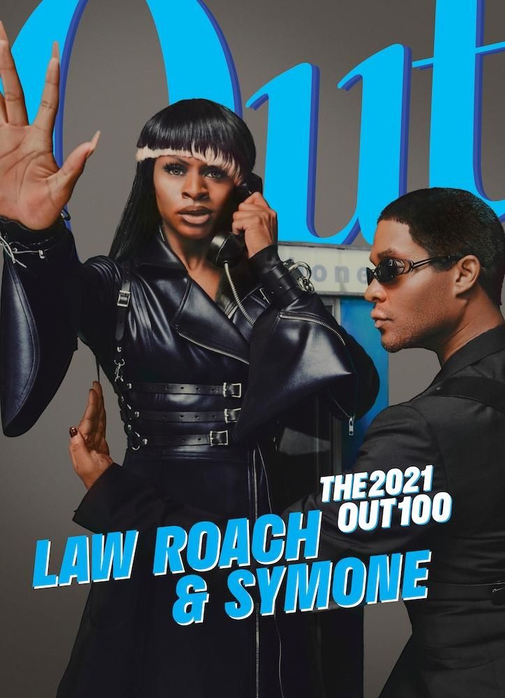 Law Roach and Symone on Out Magazine Cover