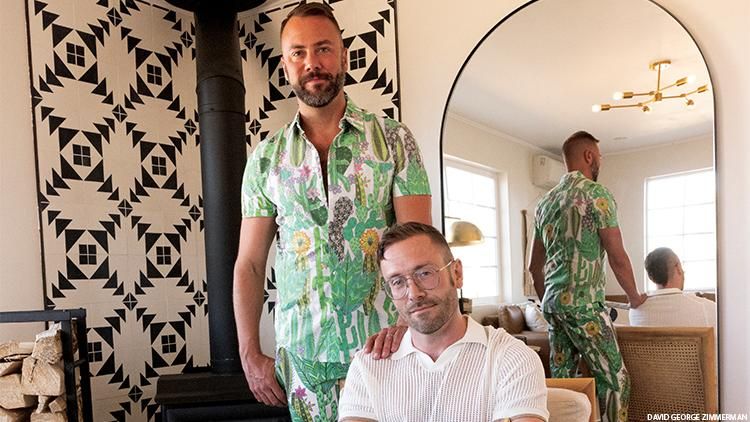 Tired of Los Angeles, a gay couple built an oasis in the desert