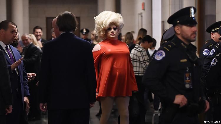 A Drag Queen Is Reporting Live From the Impeachment Hearings