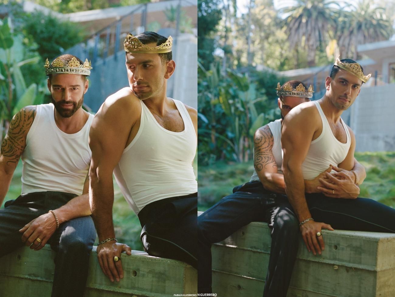 Ricky Martin and Jwan Yosef in Out Magazine