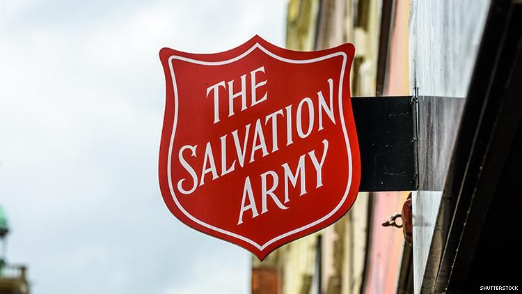 A photo of the Salvation Army sign.
