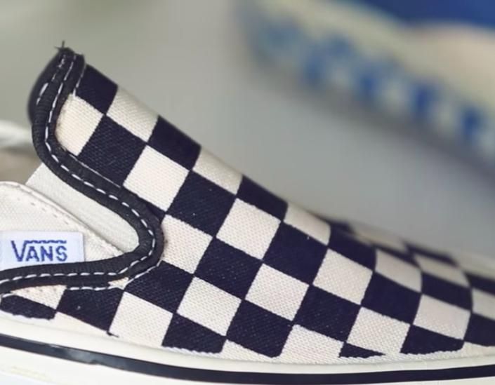 grisaille checkerboard vans
