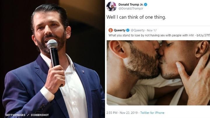 Donald Trump Jr Slammed On Twitter Over Hiv Comment