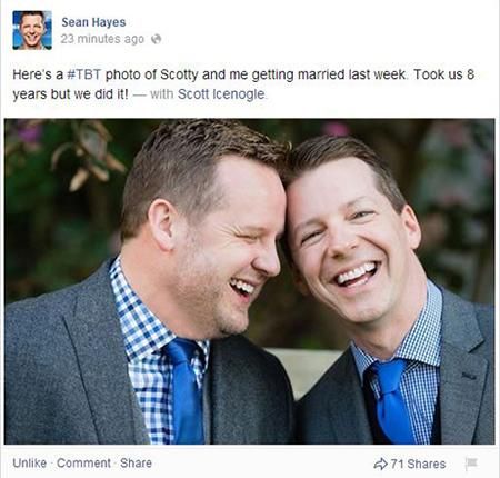 Sean Hayes Gets Hitched! 