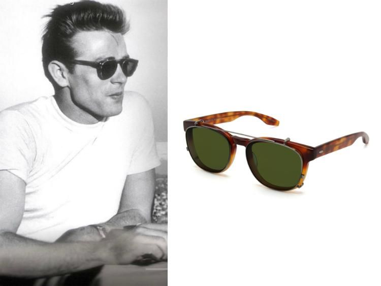 Clip on sunglasses men James Dean