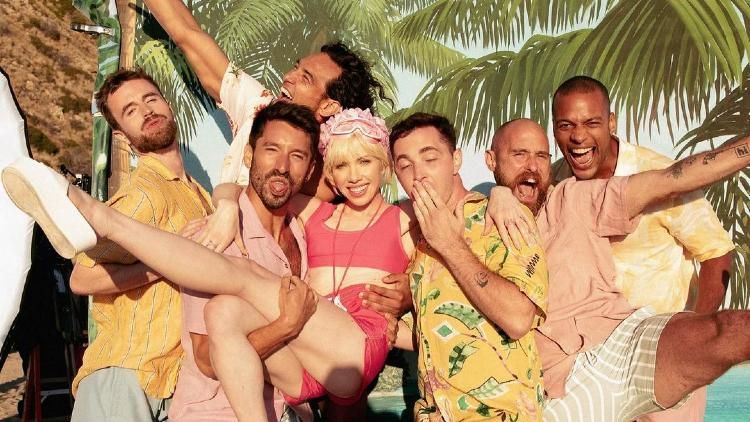 Carly Rae Jepsen and dancers in “Beach House” music video