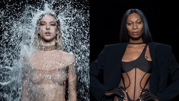 Hunter Schaefer and Dominique Jackson for Mugler
