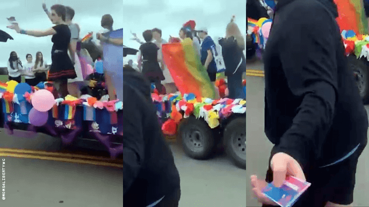 Quick Kiss by Two Girls on HS Homecoming Float Enrages Right Wing Moms
