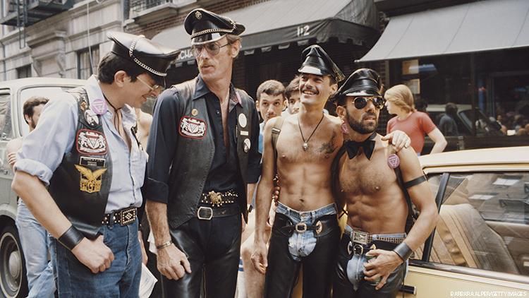 Men in leather at Pride