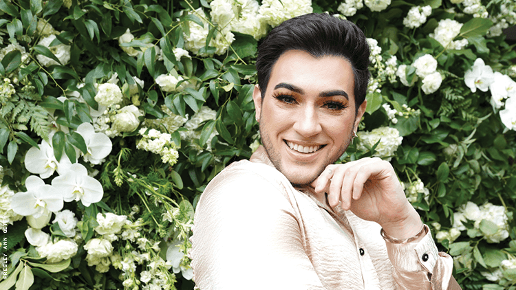 attractive light latino man wearing eyeshadow
