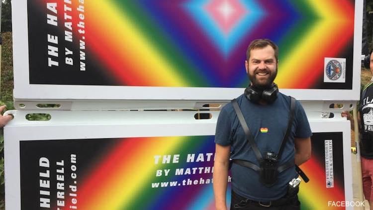 Artist Made ‘Hate Shield’ to Muffle Sound of Anti-LGBTQ+ Pride Protesters 