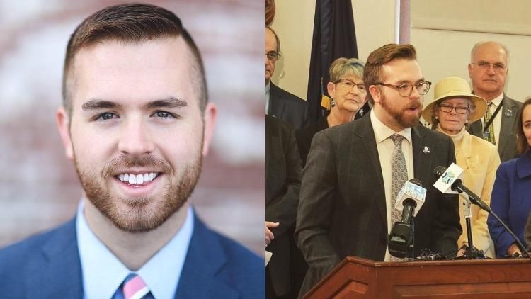 Ryan Fecteau at a lectern