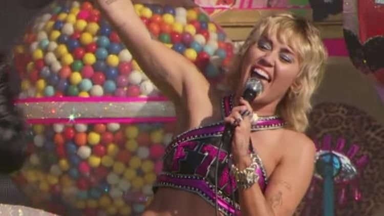 Miley Cyrus at the Super Bowl