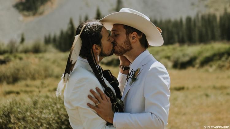 A new tradition: A couple honors their Western heritages in an unique wedding.