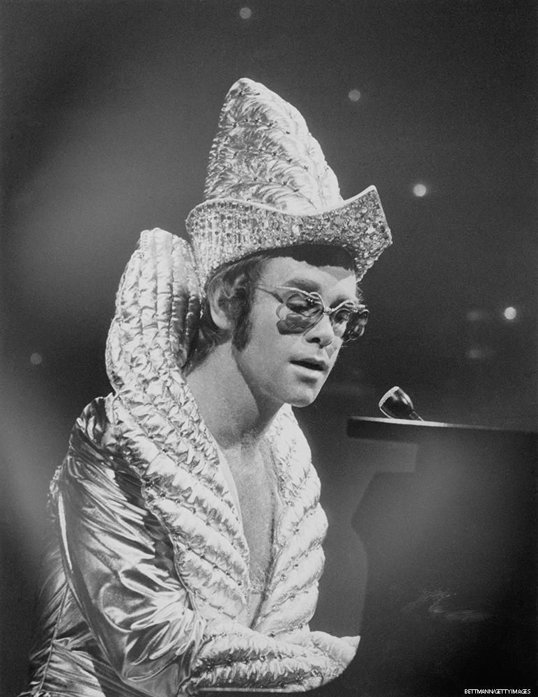 Elton John in Bob Mackie