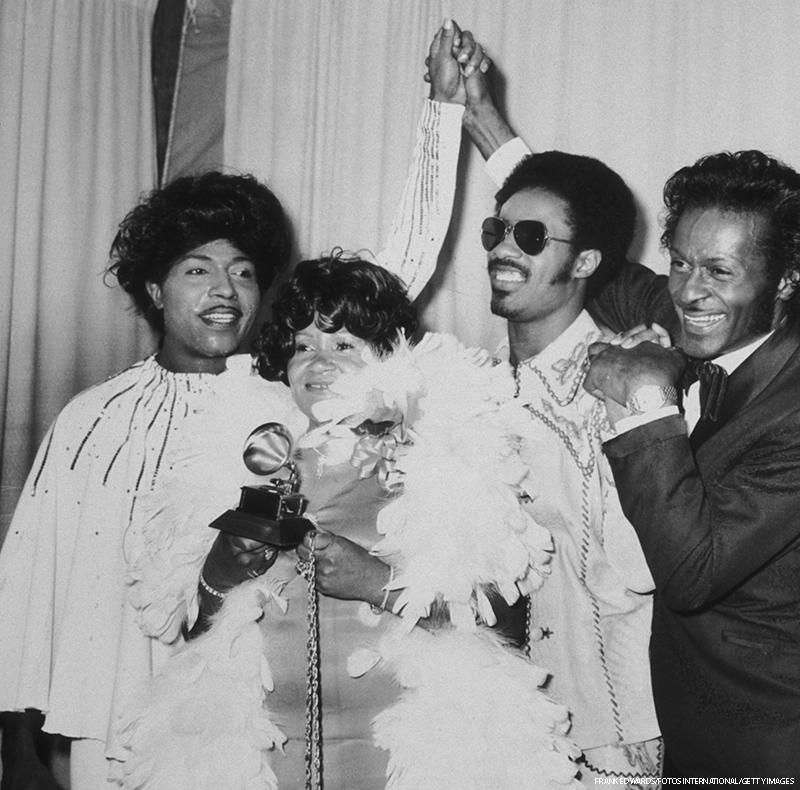 Little Richard and Chuck Berry at the 16th Grammy Awards