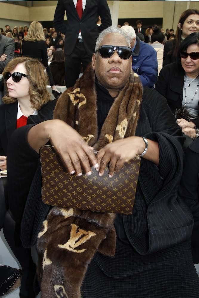 Andre Leon Talley at a Celine Show