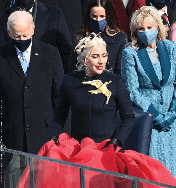 Lady Gaga at the Inauguration