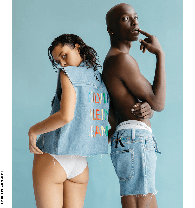 Models Isabella Manderson and saye rediscover the meaning of intimacy and touch while showing off skin in Calvin Klein.